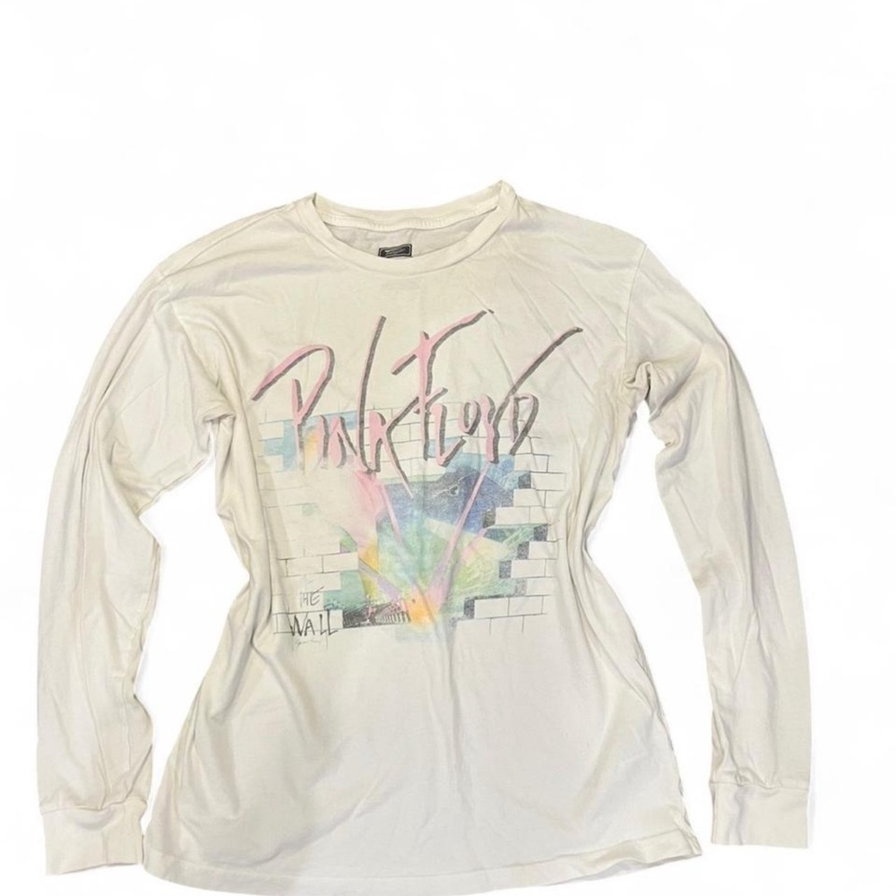 American Eagle Outfitters Pink Floyd Graphic Long Sleeve Tee - white